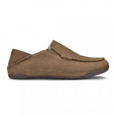 Kipuka Hulu Men's Leather Slippers - Toffee