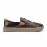 Lae'ahi Lauhala Men's Leather Slip-On Sneakers - Dark Wood