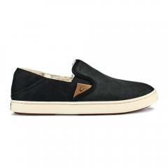 Pehuea Heu Shearling Slip-On Sneakers - Lava Rock