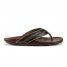 Mea Ola Men's Leather Sandals - Dark Shadow / Mustang