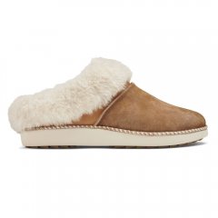 Ku'i Women's Slip-On Slippers - Tan / Bone