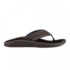 Hokua Men's Beach Sandals - Dark Wood