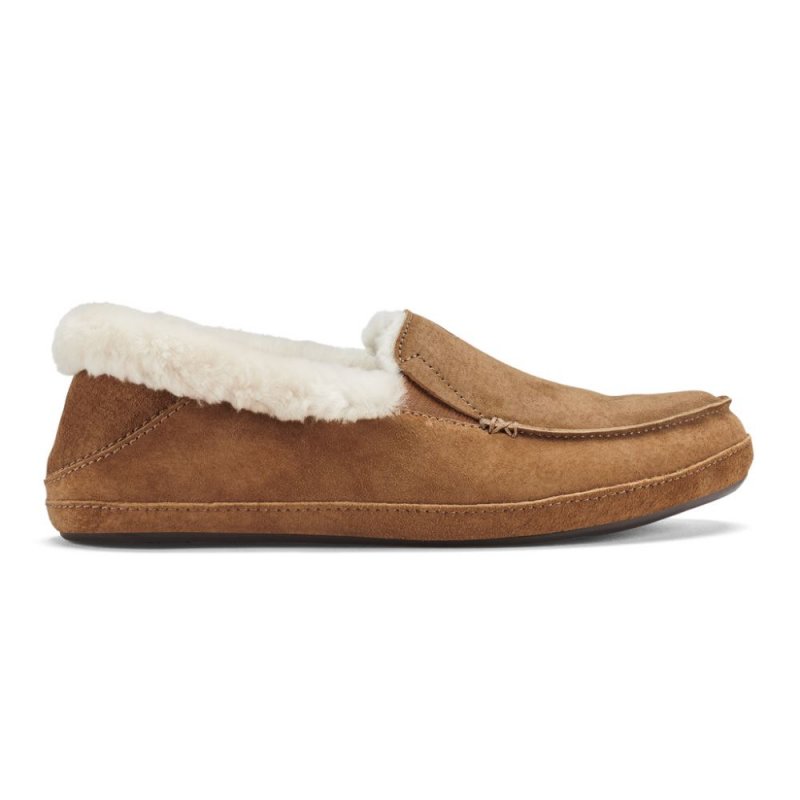 Ku'una Women's Leather Slippers - Tan