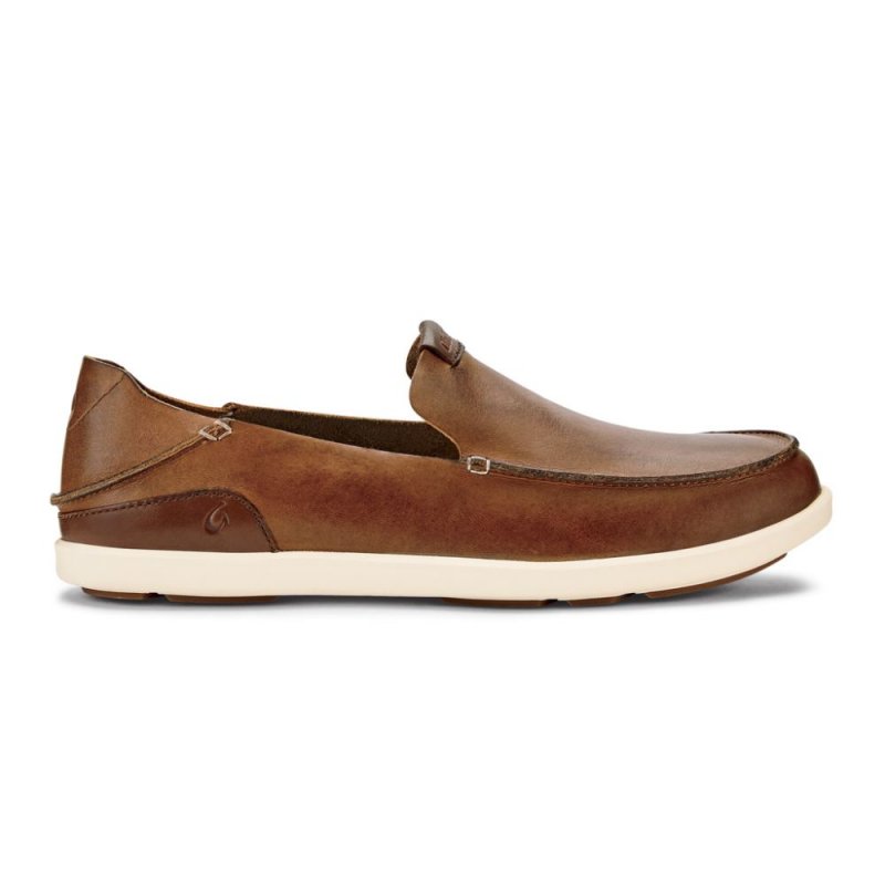 Nalukai Men's Leather Slip On Shoes - Fox / Bone